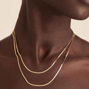Vintage link layering choker chain